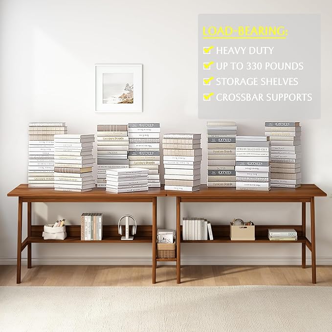 2-Person Writing Desk with Bookshelf - 79" Wooden Extra Long Home Office Work Table, Double Study Computer Workstation with Storage Shelves in White, 79" W x 24" D