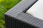 Outdoor Patio Furniture with 6-inch Thick Rainshield Cushions, No-Assembly 7-Piece All-Weather Wicker Sectional Set (Sunbrella Taupe)