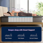 Avenco 10 Inch TwinXL Mattress, Hybrid Mattress with SmartS Coil™ Pocket Springs for Targeted Support and NanoGel™ Memory Foam for Cool Night Sleep, Motion Isolation for Couples, CertiPUR-US Certified