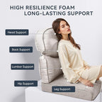 Patio Chair Cushions 4 Packs - Outside High Back Thick Water-Resistant Cushion 22x24 with Zipper Cover for Outdoor Glider Rocking Chairs Loveseat Couch – Beige/Crescent