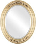 OVALCREST Oval Beveled Wall Mirror for Home Decor - Florence Style - Gold Leaf - 44" x 34"