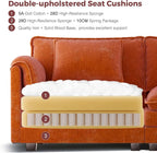 ELUCHANG Oversized 42" W Single Sofa with Ottoman, Convertible Sofa Bed for Living Room, Bedroom & Apartment, DIY Combination, Chenille Terracotta