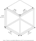 Furinno Moretti Cube Modern Stackable End Table Shelf, French Oak Grey