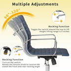 Chair, Desk Computer Chair ，with Armrests ，Ergonomic Office Chair for Home and Office, 17.32 x 22.83 x 35.43 inches, Multiple Colors (Navy)