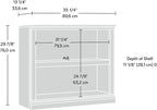 Sauder 2 Tier Book Shelf Wooden Bookcase Multipurpose Bookshelf for Home Office, Living Room, in Oiled Oak