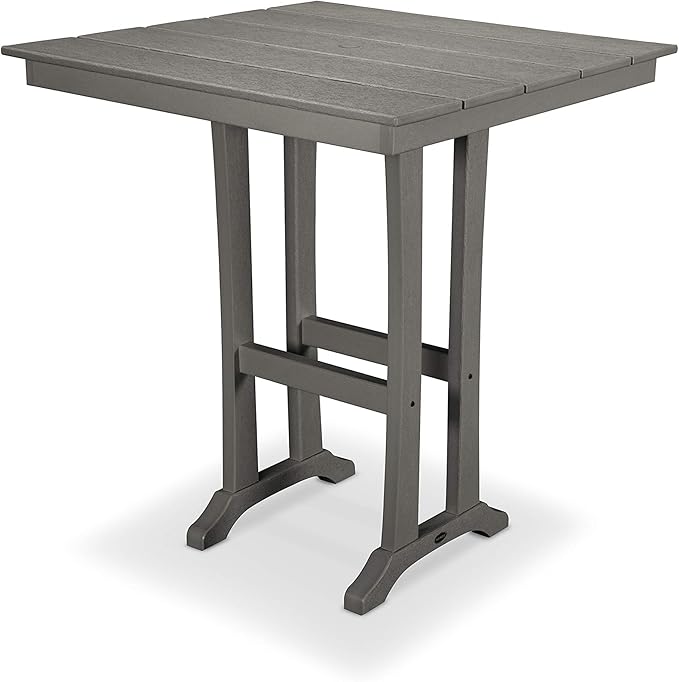 POLYWOOD® Bar Table, Slate Grey