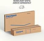 FLEXISPOT EN1 Whole-Piece Standing Desk, 48 x 24 Inches ElectricHeight Adjustable Desk for Home Office (Black Frame + Mahogany Top, 2 Packages)