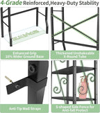 Over-The-Toilet Storage Rack 4-Tier,Bathroom Organizer Shelf Over Toilet,Adjustable Wooden Shelves and Basket,Freestanding Above Toilet Shelf,Space Saver for Rooms(Black Rack-Black Shelves)
