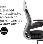 Steelcase Gesture Office Chair - Ergonomic Work Chair with Wheels for Carpet - Comfortable - Intuitive-to-Adjust for Desk - 360-Degree Arms - Coconut Yellow Fabric
