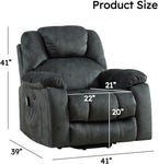 CANMOV Large Power Lift Recliner with Massage and Heat for Elderly, Heavy Duty Lift Recliner for Seniors with USB Port, 2 Hidden Cup Holders (Dark Grey)