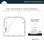 MCS Master & Co. Modern Metal Large Wall Mirror, Minimalist Home Decor Mantle Arch Mirror for Living Room, Bedroom, or Bathroom, 36 by 32 Inch, Brass