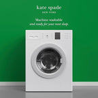 kate spade new york, Sorry Reversible Decorative Pillow for Bed or Sofa, Cotton and Linen Cover Throw Pillow, 18 x 18, Red