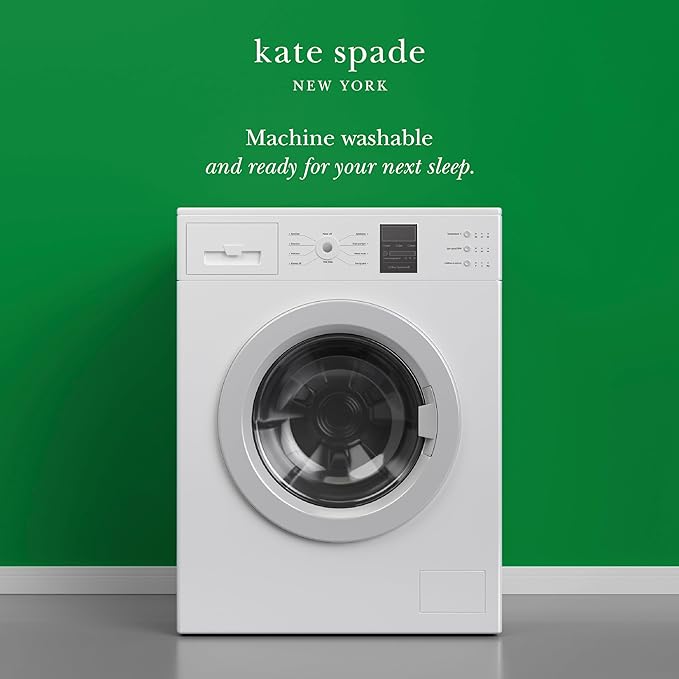 kate spade new york, Sorry Reversible Decorative Pillow for Bed or Sofa, Cotton and Linen Cover Throw Pillow, 18 x 18, Red