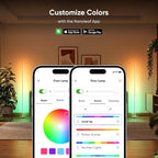 Nanoleaf Matter Smart Floor Lamp, LED Standing Lamps Work with Alexa, Music Sync Corner Lamp,16 Million Colors, 1700lm RGBTW Floor Lamp with Voice Control for Living Room, Ambient Lighting, White