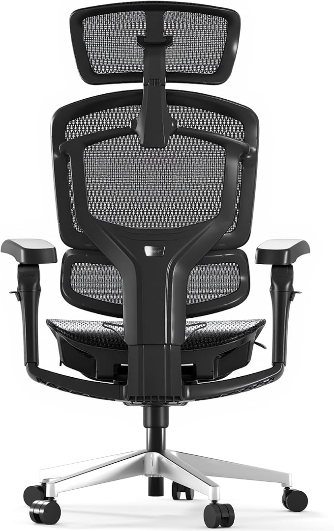 FLEXISPOT ErgoX-PRO Ergonomic Office Chair with Footrest Black – AeroWeave 5.0 Mesh Seat, 5D Lumbar, 7D Armrests, 4D Headrest, 551LBS Capacity – Office, Gaming, Home