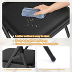 30 Pack Black Folding Chairs with Padded Cushion for Outside, Portable Stackable Commercial Metal Foldable Chairs with Steel Frame for Home Events Office Wedding Party, 350lbs Capacity