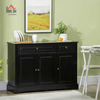 HOMCOM Sideboard Buffet Cabinet, Modern Accent Cabinet with 2 Drawers and Adjustable Shelves,Black