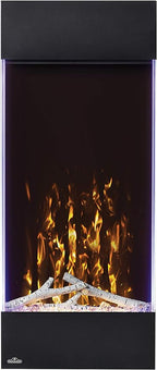Napoleon Allure 38 inch Vertical Wall Mount Electric Fireplace - Black, NEFVC38H