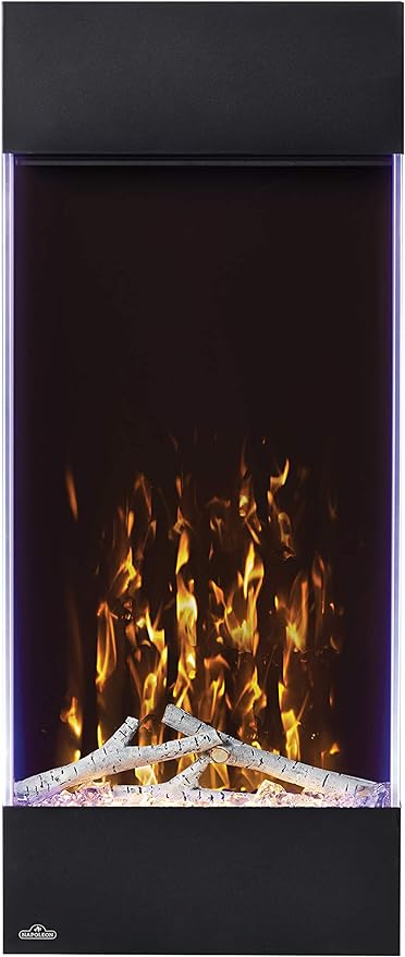 Napoleon Allure 38 inch Vertical Wall Mount Electric Fireplace - Black, NEFVC38H