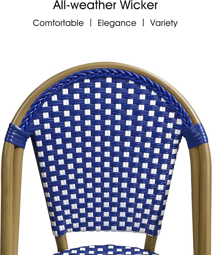 PURPLE LEAF 11 Pieces Outdoor Dining Set Patio Furniture Set with Large Aluminum Table and French Bistro Chairs for Garden Backyard Deep Blue Patio Dining Set