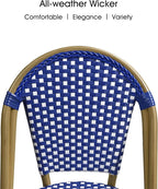 PURPLE LEAF 11 Pieces Outdoor Dining Set Patio Furniture Set with Large Aluminum Table and French Bistro Chairs for Garden Backyard Deep Blue Patio Dining Set