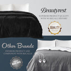 Beautyrest Heated Electric Blanket for Cold Weather, Fast Heating Heated Blanket, Auto Shut Off, Virtually Zero EMF, Multi Heat Setting, UL Certified, Black Full (84 inx80 in)