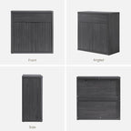 SICOTAS Buffet Cabinet with Storage - Accent Fluted Storage Cabinet with 6 Doors & 3 Drawers Sideboard Credenza Buffet Table Console Cabinets for Living Room Kitchen Dining Room Entryway Office