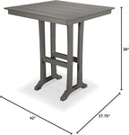 POLYWOOD® Bar Table, Slate Grey