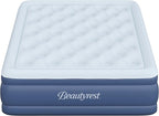 Beautyrest Supreme Air, Full Size Air Mattress with Built-in Pump, Raised Inflatable Bed for Adults, Puncture-Resistant Vinyl, Auto Shut-Off, 650lb Support, Guest Bed, Camping Airbed, 3-Year Warranty