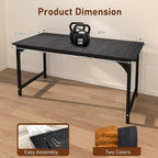 47'' Computer Desk with Deeper Desktop, Home Office Desk Workstation with Sturdy Metal Frame, Modern Simple Desk for Gaming Studying Writing, Black