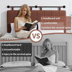 UEV King Headboard Only, Wall Mounted Hanging Upholstered Bed Head Board, Modern Vertical Channel Design of Fine Linen, Elegant Brown Fluted Headboard for Bedroom (Brown, King Size)