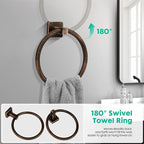 5 Piece Antique Bathroom Hardware Accessories Set Oil Rubbed Bronze,24 Inch Towel Bar Set,Towel Rack Set,Bathroom Towel Holder Set