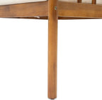 Christopher Knight Home Vera Outdoor Dining Chairs Set of 2, Acacia Wood Dining Chairs, Rattan Woven Back Armchair, Armchair with Cushion Seat, Patio Chair for Poolside Garden Balcony, Teak+Cream