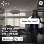 Cync GE Reveal Smart LED Recessed Downlight, Color Changing WiFi Light, Matter Compatible, Compatible with Alexa and Google Home, 6in, 2-Pack
