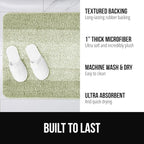 GORILLA GRIP Ultra Soft Plush Bathroom Rugs with Textured Rubber Backing, Absorbent Quick Dry Bath Mat, Machine Washable Shower Mats, Home Décor Accessories Bathmat Rug Essentials, 24 x 16 Sage