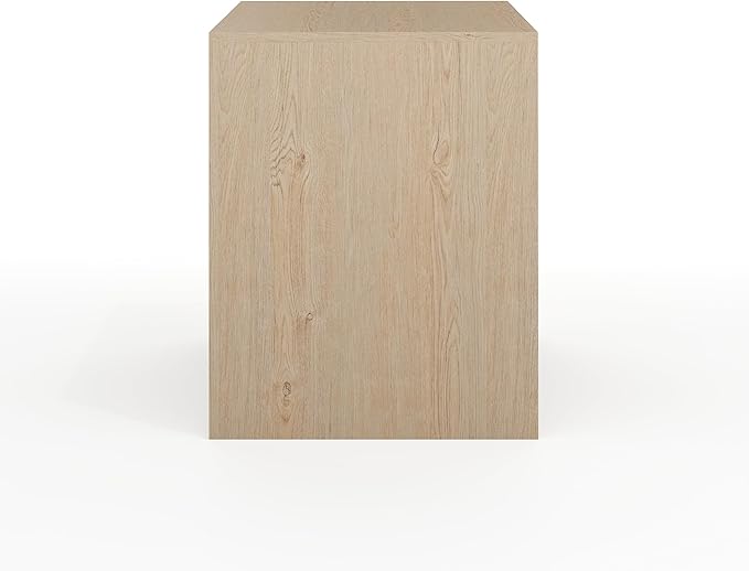 Martha Stewart Kayden Home Office Modular Desk with Drawer in Light Natural with Brushed Gold Hardware