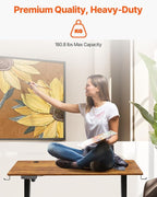 VEVOR Height Adjustable Desk, 55.1 x 23.6 in, Support 180 lbs, Electric Standing Desk with 3 Memory Presets, Sturdy Dual Metal Frame, Versatile Computer Sit Stand up Desks, Suitable for Home Office