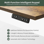 FEZIBO 75", 330lbs Load Capacity, L Shaped Standing Desk with Drawers, Reversible Electric Standing Gaming Desk Adjustable Height, Corner Stand up Desk with Splice Board, Black Frame/Rustic Brown Top