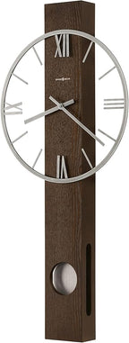 Howard Miller Halo Wall Clock, Battery-Powered Quartz Movement Espresso Finish Analog Dial with Roman Numerals, Battery Powered Pendulum Bob Best for Office, Dinning Room & Home Decor