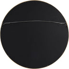 Kate and Laurel Hutton Round Decorative Modern Wood Frame Wall Mirror, 22 Inch Diameter, Natural Finish
