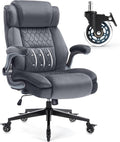 Large High Back Office Chair with Flip Arms- Executive Desk Chair with Locking Wheels, Adjustable Lumbar Support, Ergonomic Breathable Fabric Computer Chair Prevents Cats Scratching
