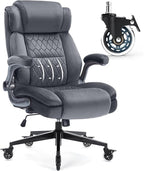 Large High Back Office Chair with Flip Arms- Executive Desk Chair with Locking Wheels, Adjustable Lumbar Support, Ergonomic Breathable Fabric Computer Chair Prevents Cats Scratching