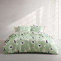 Marimekko - Full/Queen Duvet Cover Set, Super Soft Organic Bedding with Matching Shams, Floral Bedding Essentials, Oeko-Tex Certified (Unikko Green, Full/Queen)