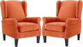 Accent Chair for Living Room Set of 2, High Back Reading Armchairs with Removable Seat Cushion, Mid-Century Single Couch in Fabric, Modern Ergonomic Wingback Chair for Bedroom,Club, Balcony