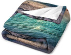 Love Ocean Beach Blanket - Gifts for Women, Men, Loved Ones - Soft Warm Cozy Fleece Throw for Kids, Adults - Couch, Sofa, Bed - 40"x50"