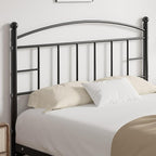 VECELO Metal Full Size Headboard - 42.91 Inches Tall, Arching Lines Design, Easy Assembly, Modern Farmhouse Style Steel Headboard for Bedroom - Black