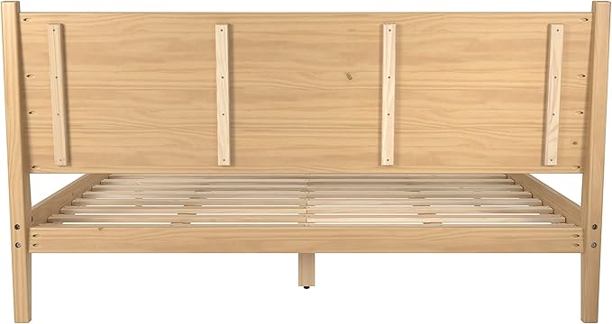 Camaflexi Mid-Century Panel Bed - King Size - Scandinavian Oak Finish