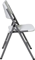 Office Star Resin Furniture for Indoor or Outdoor Use, 4-Piece Set, Folding Chairs Light Grey