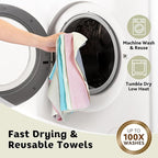 Matthew Microfiber Cleaning Cloth Roll 72Pack (12" x 12") Reusable Paper Towels&Washable Tear Away Towels,Ultra Water Absorbent Lint&Streak Free Cleaning Rags for Glass,Dishwash,Bathroom,Cars-Beige