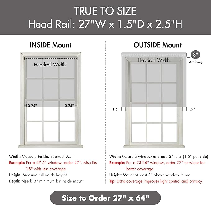 Madison Park Galen Cordless Roman Shade, 27"W x 64"H, Sheen Grey – Room Darkening, Thermal Insulated, Energy Efficient Window Blind with Subtle Sheen Basketweave Fabric for Privacy